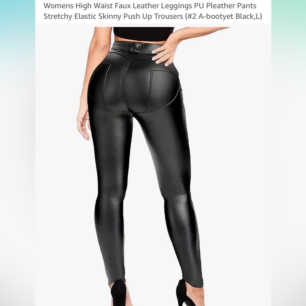 Sleek Black Faux Leather Leggings